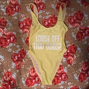 Private Party One Piece Yellow Swimsuit